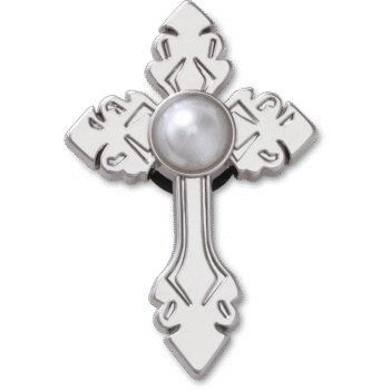 Silver Cross with Pearl