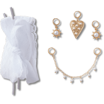 Laces and Pearl Chain Charm Kit