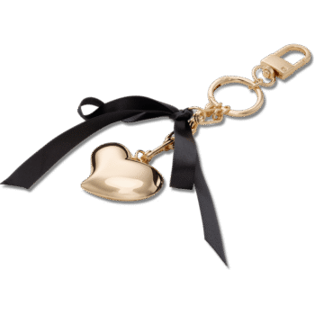 Heart and Bow Bag Charm