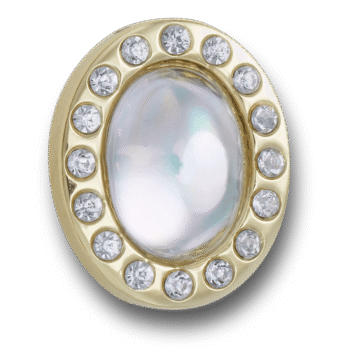 Tiny White Circle Gem